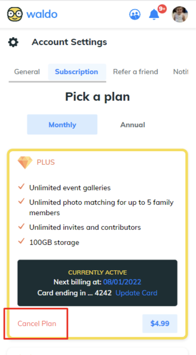 Cancel my Trial/Paid Waldo Plus or Premium subscription Cancel my Trial/Paid Waldo Plus or Premium subscription